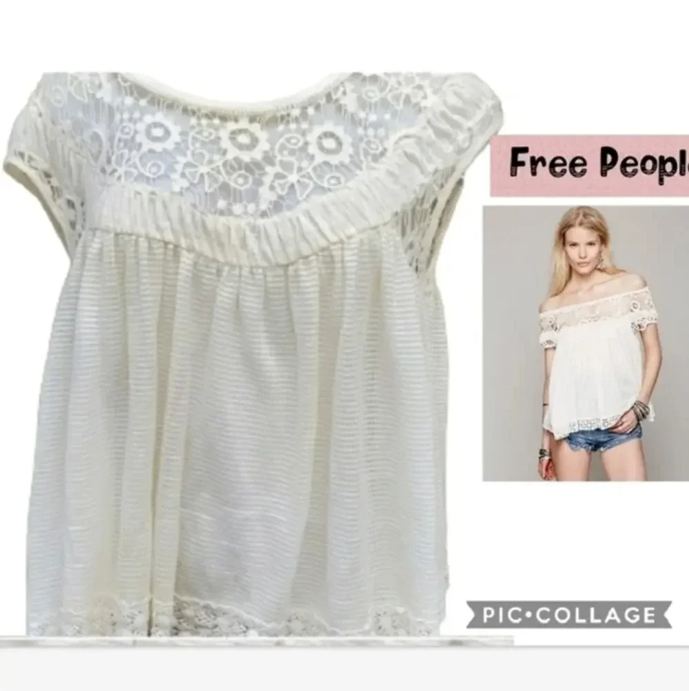 Free People Lace babydoll‎ top S/P